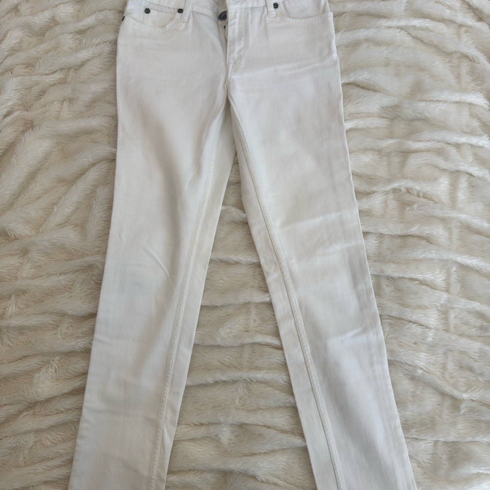 Burberry White Straight-Leg Jeans